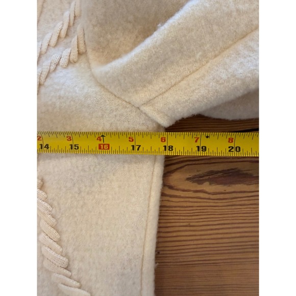 Coldwater‎ Creek Wool Flower Embellished Blazer Jacket Cream Size S Wedding - Picture 5 of 6